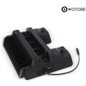 Resim Playstation 4 Pro/slim Çok Amaçlı Şarj Istasyonlu Fanlı Soğutucu Stand 