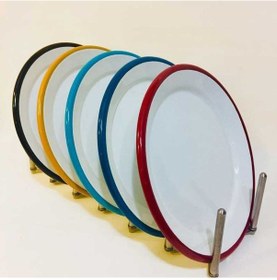 Resim Emaye Servis Tabağı 25 Cm Oksit Sarı 