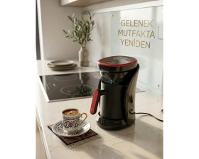 Resim UMD Tekno Sesli Uyarılı Türk Kahvesi Makinesi Otomatik Kapanma ve Damlama Emniyetli Uygun 