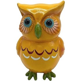 Resim Polyester Kumbara Baykuş Sarı 