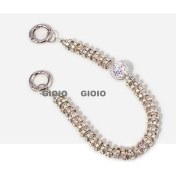 Resim Silver1 Gıoıo Yeni Sevimli Kedi Pençe Çapraz Giyinme Kurumi Bebek Araba Anahtarlık Büyük Kulak Köpek Çift Okul Çantası Hediye Anahtarlık Kolye (Yurt Dışından) 