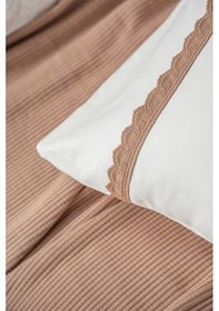 Resim Ecocotton Alessa Terra %100 Organik Pamuk Jakarlı Pike Takımı 240 260 Cm Terrecota 