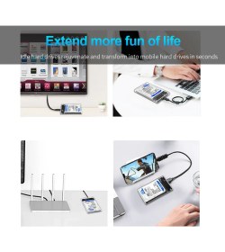 Resim Mj Tech 2.5 Sata USB 3.0 Şeffaf Harici SSD HDD Hard Disk Kutusu 8 Tb Şeffaf Disk 