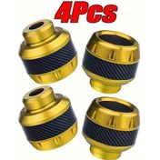 Resim Hightower 4 Adet Altın Alüminyum Motorlik Kaza Koruyucu Çatal Ve Lastik Koruma 