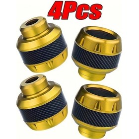 Resim Hightower 4 Adet Altın Alüminyum Motorlik Kaza Koruyucu Çatal Ve Lastik Koruma 