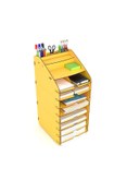 Resim Hype Store Mingitav Tor Ofis aüstü Organizer 10 Kat Letter A4 Evrak Rafı Sarı 