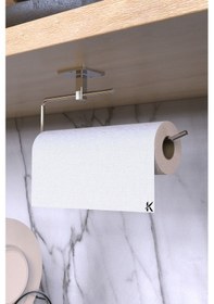 Resim Karteya Yapışkanlı Gümüş Rulo Havluluk Wc Kağıtlık Ve Kare Havluluk Banyo Mutfak 3'lü Set Krom 