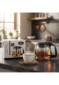 Resim Çelik Süzgeçli Cam Demlik, Arçelik K 3282 C Çay Makinesi İle Uyumlu 