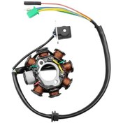 Resim Tongdashop 1 Adet 8 Bobinli Manyeto Statör Gy6 Motor İçin 49cc 125cc 150cc Atv Scooter 