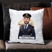 Resim Karikatürlü En İyi Erkek Pilot Yastık 