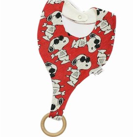 Resim Lumos Trade Emzik Tutucu Mama Önlüğü - Cool Snoopy %100 Pamuk Kumaş Emzik Askısı 