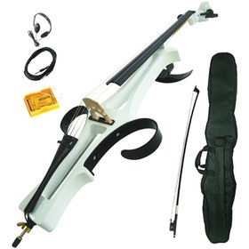 Resim Kinglos KNG DSDT-1802 Elektro Çello 4/4 Beyaz (Profesyonel - Silent) | Kulaklık Çıkışlı Sessiz Çalışma, Modern Tasarım, Taşıma Çantalı Set 