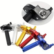 Resim Kırmızı 22mm 7/8'' Evrensel Motosiklet Cnc Alüminyum Gaz Tutma Kolu, Off-road Toprak Bisikleti Atv İçin 50cc 125cc 150cc 250cc 