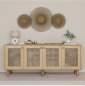 Resim Bohem Serisi Natura Pvc Hasır Desen Ceviz - Meşe Konsol Safir Meşe 