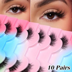 Resim 10 Çift Düşük Alerjik C Curl Doğal Etkili Sahte Kirpik - 7-12mm Karışık Uzunluk, Yeniden Kullanılabilir, Kokusuz, Saf El Yapımı, Dramatik Kirpik Uzatma Başlangıçlar İçin, Başlangıç Kirpik Uzatma | Doğal Kıvrım Etkisi | Yeniden Kullanılabilir Kirpikler, Kirpik Aksesuarları 