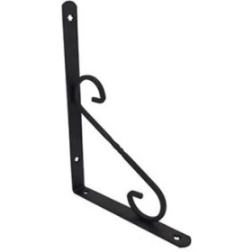 Resim Beşel Ferforje Raf Alti Konsol L Demi̇ri̇ Ayağı Si̇yah 15 x 20 cm (2 Adet) + Vi̇daları 