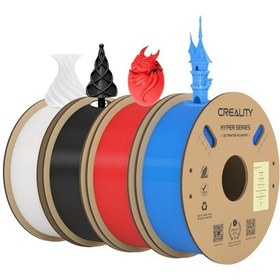 Resim Creality Resmi Hyper Pla Filament Siyah+beyaz+mavi+kırmızı 4kg, Yüksek Hızlı Baskı Ve Dayanıklı, Pürüzsüz, Çıkıntı Performansı İçin 3d Yazıcı Filamenti Boyutsal Doğruluk +/-0,03 Mm, 4 Rulo 