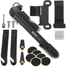 Resim Yaleker Gıyo Mini Bisiklet Pompa 120psı Manometreli + Tamir Aksesuarları Seti Plastik/metal 