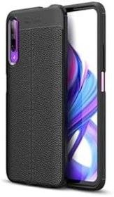 Resim Huawei P Smart Pro 2019 Kılıf Niss Deri Görünümlü Silikon Kapak + Ekran Koruma 4038 