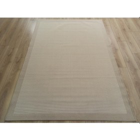 Resim Çam Halı Sisal 9327 Bej / Krem Bordürlü Jüt Sisal Kilim - 100x300 
