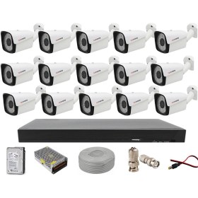 Resim Cenova 15'li 2mp Ahd Güvenlik Kamerası Paket Sistem 