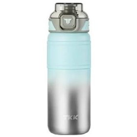 Resim Vagonlife Tkk T2022 500ml Süzgeçli Pipetli Mavi Çelik Matara 