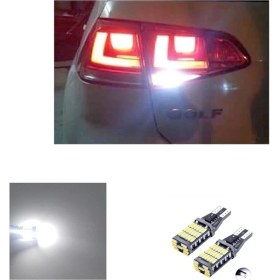 Resim Vw Golf 7 Normal Stop Için Beyaz LED Geri Vites Ampulü T15 