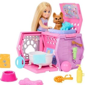 Resim Barbie Chelsea Köpekçiğin Taşıma Çantası Oyun Seti JDF89 