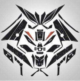 Resim Redline Grafik Yamaha Xmax 2018-2021 Karbon desen Full Sticker Pad Set 