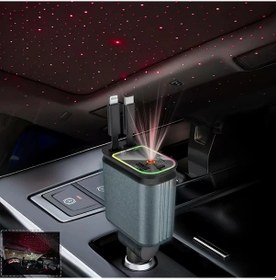 Resim Chuangyinshop Dörtlü Şarj Cihazı: Hafif Tasarım, Gümüş Gri, Otomatik Toplanan Kablolar, Hızlı Şarj, Araç Uyumlu 