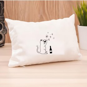 Resim UcuruStore Sarhoş Kedi İpek Kadife Araç Boyun Yastığı 