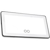 Resim Araç Aynası - Şarj Edilebilir Led Işıklı, 3 Aydınlatma Modlu, Dokunmatik Ekranlı Universal Makyaj Aynası Siyah 