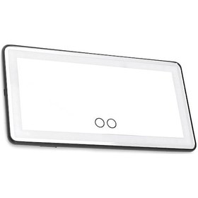 Resim Araç Aynası - Şarj Edilebilir Led Işıklı, 3 Aydınlatma Modlu, Dokunmatik Ekranlı Universal Makyaj Aynası Siyah 