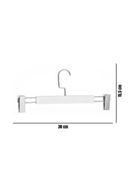 Resim Pantolon Etek Askısı Ahşap Lamine Beyaz A Kalite Mandallı Askı 10 Adet Diğer 