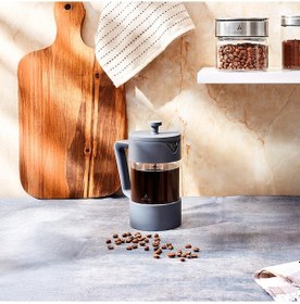 Resim Aryıldız Doppio Grey French Press 350 Ml 259580 Şeffaf 