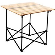 Resim Argeus 54026 Akordion Katlanabilir XL Ahşap Kamp ve Piknik Masası - Taşıma Çantalı 