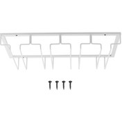 Resim Askılı Demir Şarap Bardağı Rafı Tutucu Cam Rafı Sergileme Rafı Düzenleyici Dekorasyon 4 Yer 