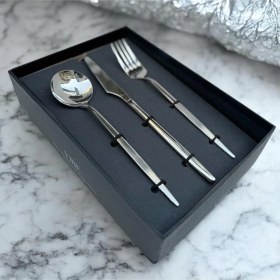 Resim Bambum Vibe 36 Parça Çatal Kaşık Bıçak Takımı Gümüş Metalik 