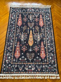Resim SİYAH DEKORATİF HALI - 100*200 cm 