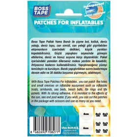 Resim Boss Tape Patlak Yama Tamir Bandı Şişme Top Bot Kolluk Pilates Topu Patlak Yaması 