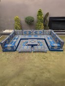 Resim mdhomecarpet Şark Köşesi Minder Takımı | Yer , Sırt Minderi, Etnik Desen, Salon ve Ev İçin 17 Parça Süngerli 