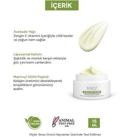 Resim Sinoz Avokado Bomb Nemlendirici Canlandırıcı Göz Kremi 15 ML 
