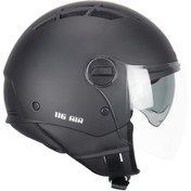 Resim CGM 116A AIR Açık Kask SİYAH Uzun Vizör+Güneş Vizörlü -L 