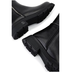 Resim Tamer Tanca Kadın Hakiki Deri Siyah Floter Klasik Çizme 33 22510 Bn Czm Sk25-26 Sıyah Floter Siyah 