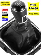 Resim GD Life Her Araca Uyumlu Beyaz Dikiş Vites Kılıfı 