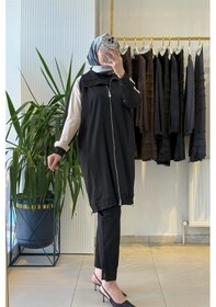 Resim Misswhence 38400 Şerit Detaylı Kap Siyah Çok Renkli 