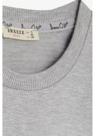 Resim Breeze Kız Çocuk Sweatshirt Şaşkın Kız Baskılı 9-14 Yaş, Gri Melanj Gri 