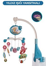 Resim Vardem BIB-698-84 Işıklı Müzikli Kumandalı Bebek Dönencesi - Mavi 