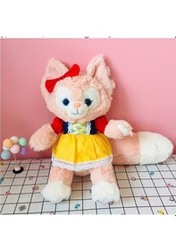Resim Kıyafetli Tilki Peluş Oyuncak 45cm Tüylü Yumuşak Kumaş Uyku Arkadaşı Peluş Bebek Kostümlü Çok Renkli 