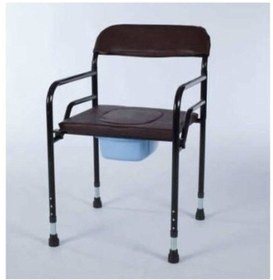Resim Deri Döşemeli Klozet Yükseltici Katlanabilir Tuvalet Yükseltici Sandalyesi 